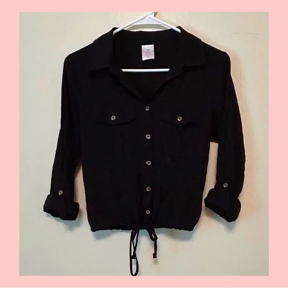 No Boundaries Black Recycled Polyester Shirt - Picture 1 of 5